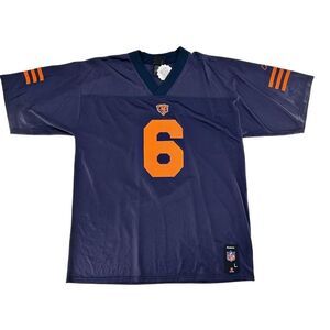 Reebok Jay Cutler #6 Chicago Bears NFL Blue Orange Football Jersey Size Large